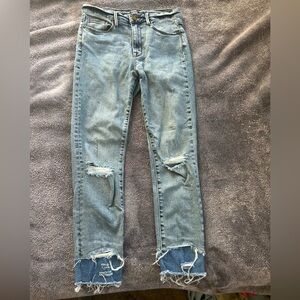 BDG Light Blue Distressed Skinny Jeans